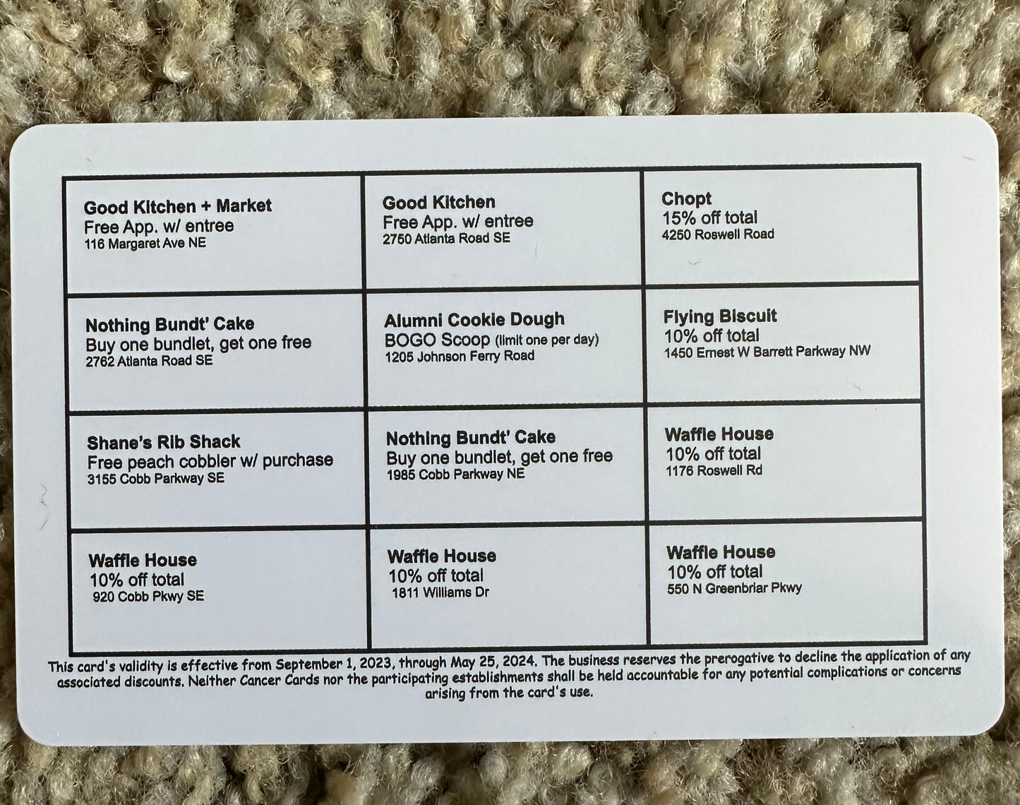 Marietta Cancer Discount Card